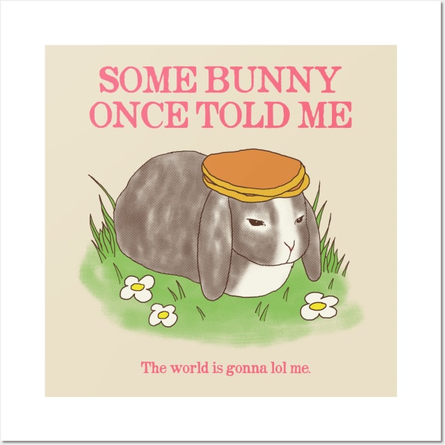 Somebunny Once Told Me Wall Art by Hillary White Rabbit